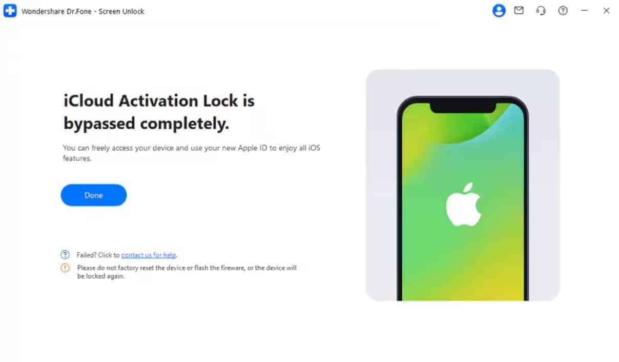 unlock icloud lock using dr.fone