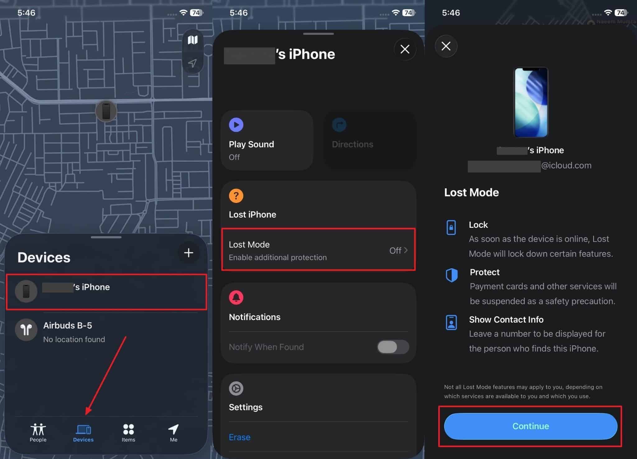 enable icloud activation lock