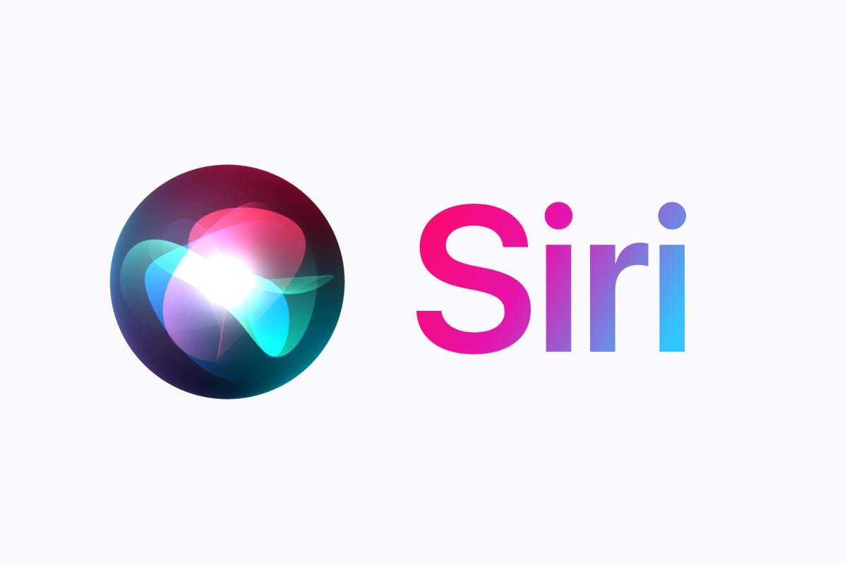 Siri logo with colourful gradient icon and text