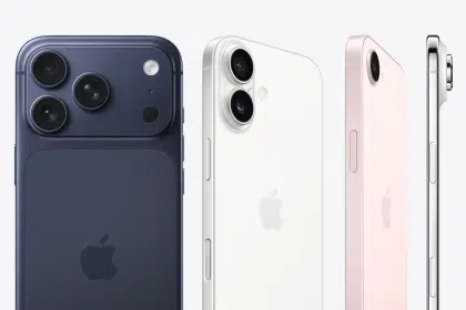 Different iPhone models showing rear cameras and side profiles.