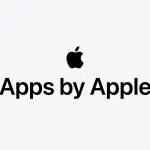 Apple logo above the text &ldquo;Apps by Apple&rdquo; on a white background.