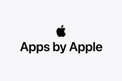 Apple logo above the text “Apps by Apple” on a white background.