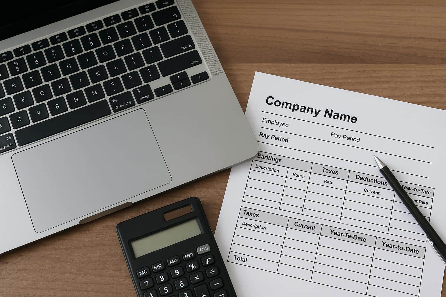 Pay stub template customization on Mac for small business payroll management