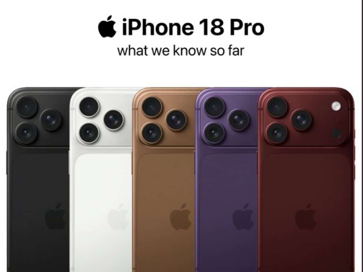 iPhone 18 Pro lineup in multiple colours with camera upgrades