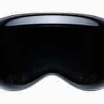 Apple Vision Pro mixed reality headset front view.
