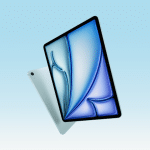 iPad Air tablet with front display and back view.