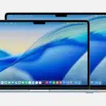 Two MacBook laptops displaying macOS screens side by side.