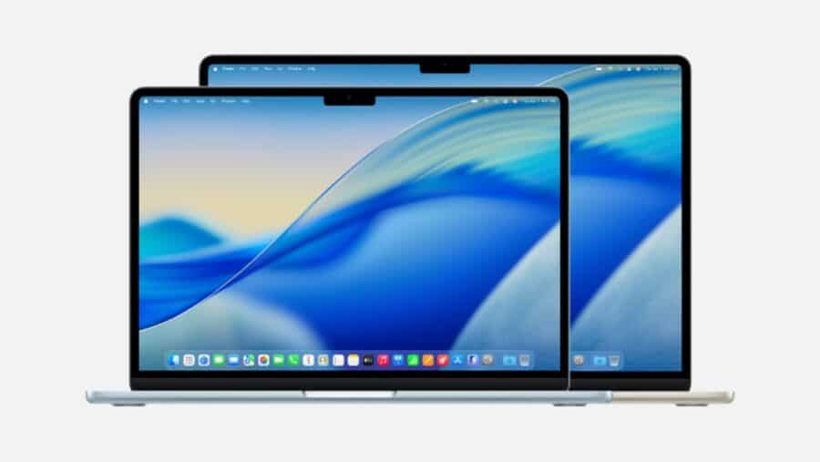 Two MacBook laptops displaying macOS screens side by side.
