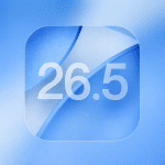 Blue gradient background with a rounded square icon displaying “26.5” in large text.