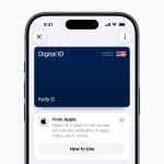iPhone screen displaying a Digital ID card in the Apple Wallet app.