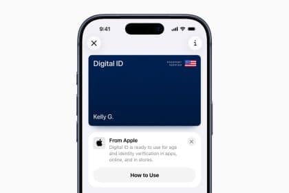 iPhone screen displaying a Digital ID card in the Apple Wallet app.