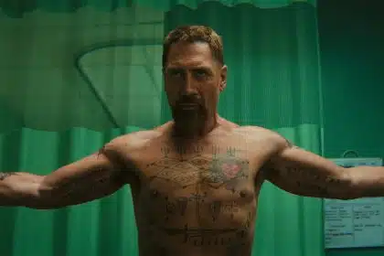Javier Bardem as Max Cady in a tense scene from Cape Fear.