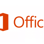 Microsoft Office logo with orange icon and text.