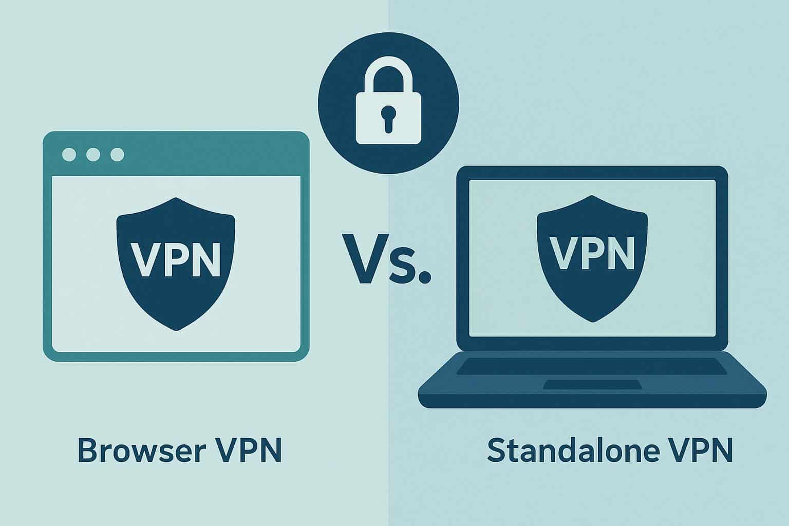 Comparison of browser VPN and standalone VPN services for business cybersecurity protection