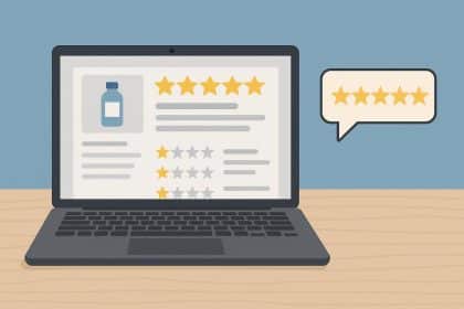Customer reviews displayed on a product page highlighting trust over branded marketing claims