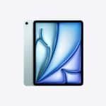 11-inch Apple iPad Air with blue display wallpaper.
