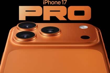 Close-up of iPhone 17 Pro camera system.