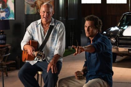 Woody Harrelson and Matthew McConaughey in a scene from Apple TV+'s Brothers.
