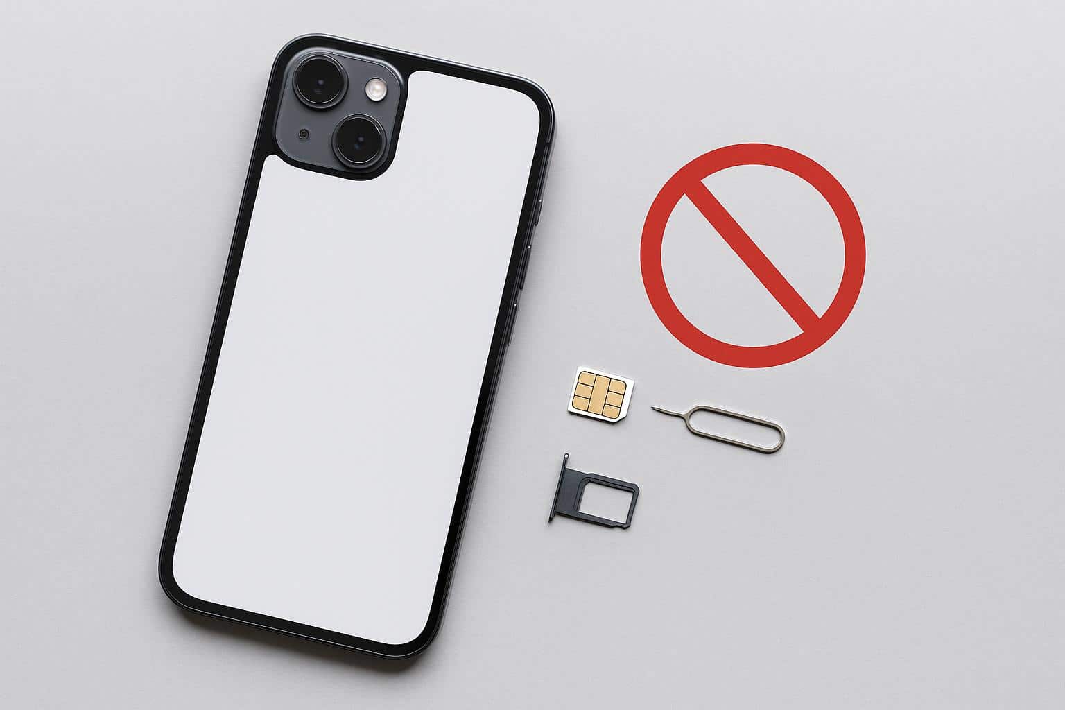 Close-up of an iPhone highlighting the SIM card slot area, illustrating eSIM technology transition