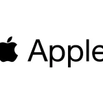 Black Apple logo and company name on a white background.