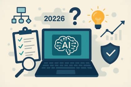 Generative AI consulting partner selection process with technology and strategy concept visuals