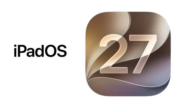 iPadOS 27 logo and icon on a white background.