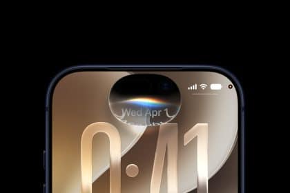 Close-up of an iPhone displaying the iOS 27 lock screen and Dynamic Island.