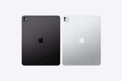 Black and silver iPads shown side by side from the back.