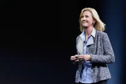 Apple executive Jennifer Bailey speaking on stage.