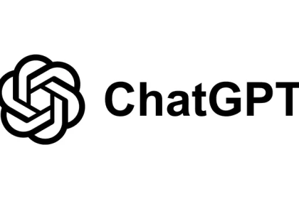 ChatGPT logo and text on a white background.