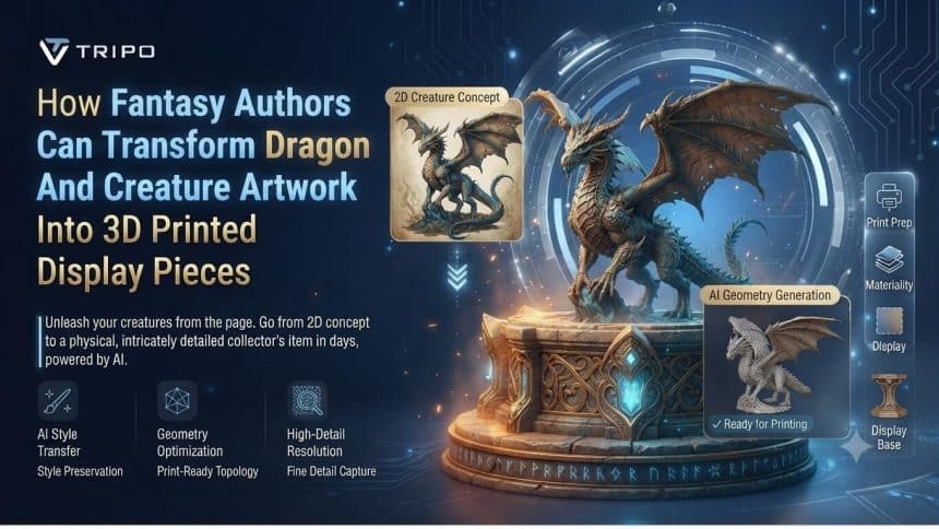 Image 1 of How Fantasy Authors Can Transform Dragon And Creature Artwork Into 3D Printed Display Pieces