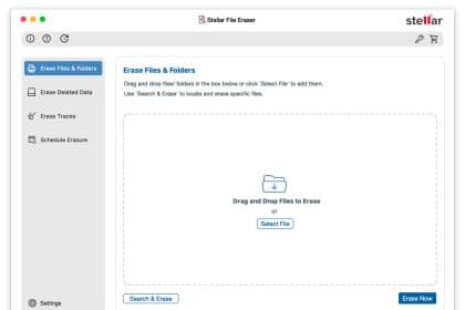 Image 1 of Stellar File Eraser for Mac Review: Does It Really Make Deleted Files Unrecoverable?