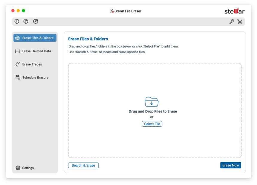 Image 1 of Stellar File Eraser for Mac Review: Does It Really Make Deleted Files Unrecoverable?