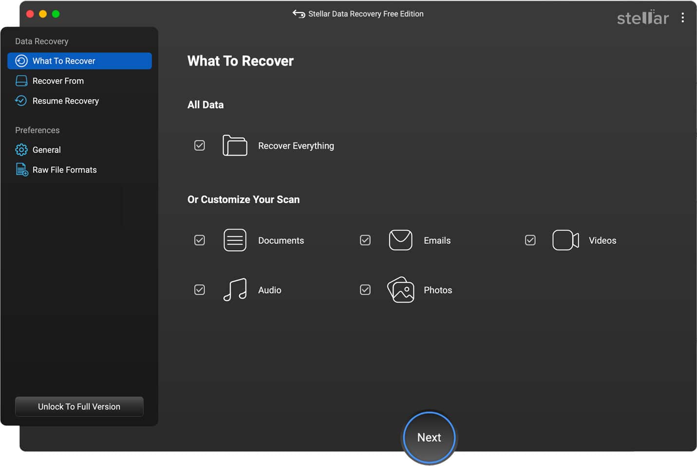 Select File Type