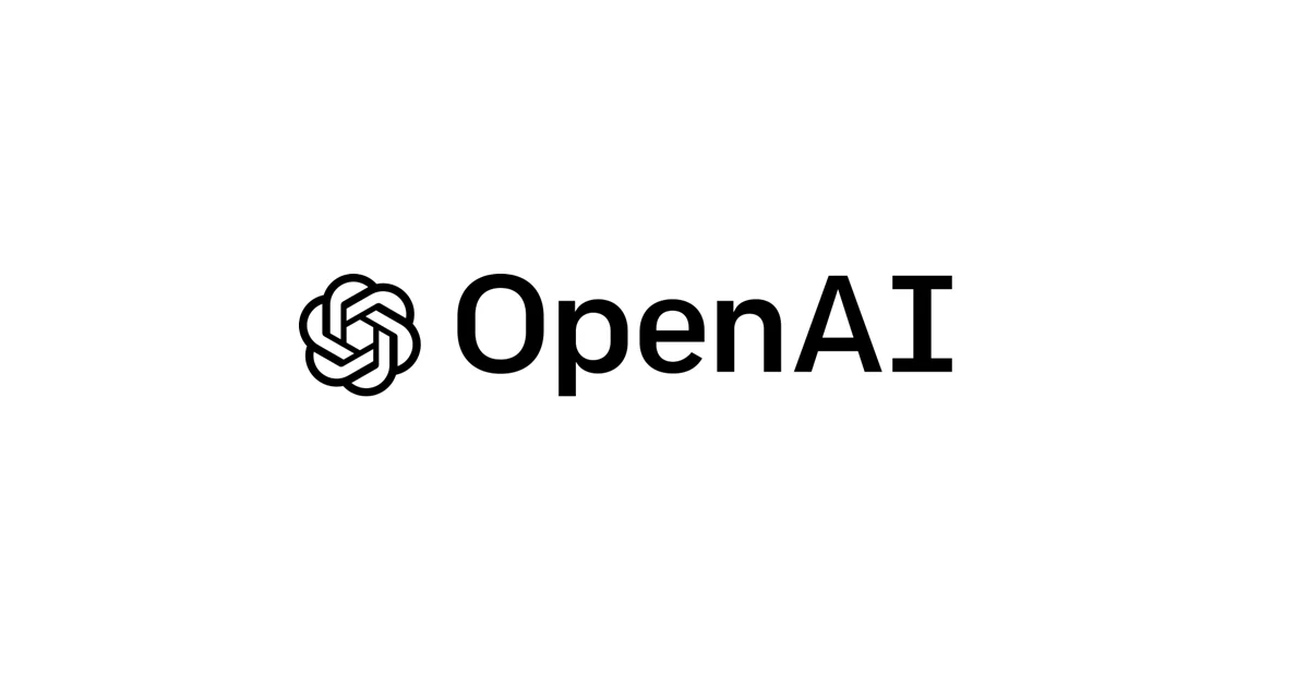 OpenAI logo and name on a white background.