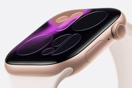 Apple Watch Series 12 concept with a rose-gold case.