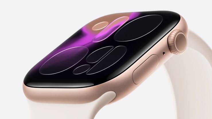 Apple Watch Series 12 concept with a rose-gold case.