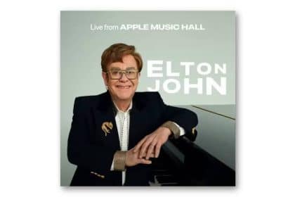 Elton John promoting his Apple Music Hall concert.