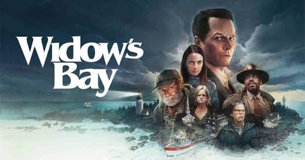 Widow’s Bay series artwork featuring the main cast.