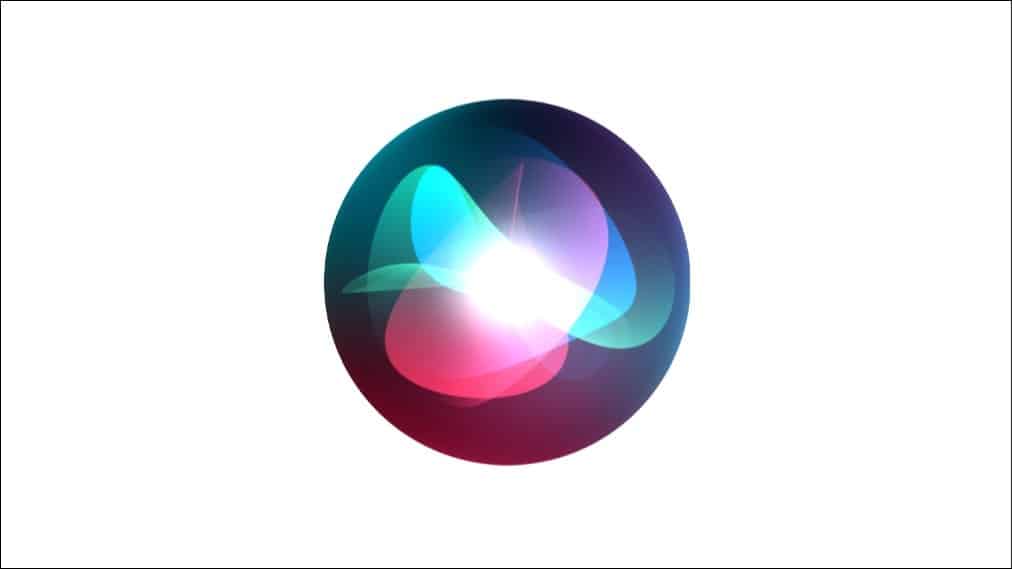 Colourful Apple Siri logo on a white background.