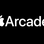 Apple Arcade logo on a black background.