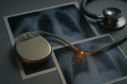 Damaged medical device with warning symbol highlighting potential patient safety risks