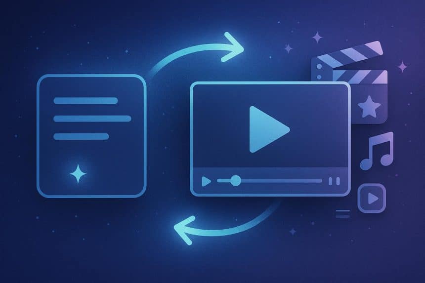 AI video creation process transforming simple prompts into advanced creative workflows
