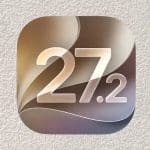 iOS 27.2 icon on a textured background.