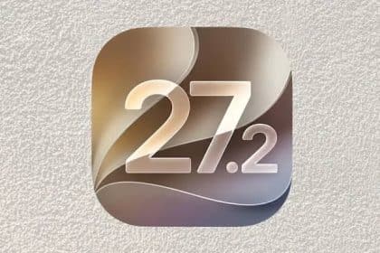 iOS 27.2 icon on a textured background.