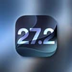 iOS 27.2 icon on a blue gradient background.