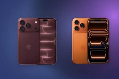 iPhone 18 Pro and iPhone 17 Pro shown side by side.