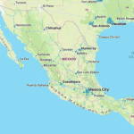 Map of Mexico and the Gulf of Mexico.