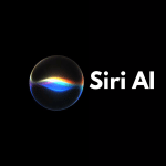 Siri AI logo on a black background.