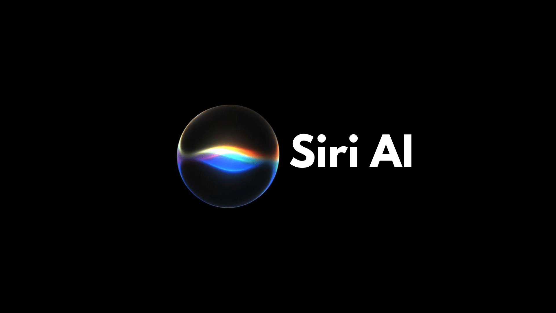Siri AI logo on a black background.